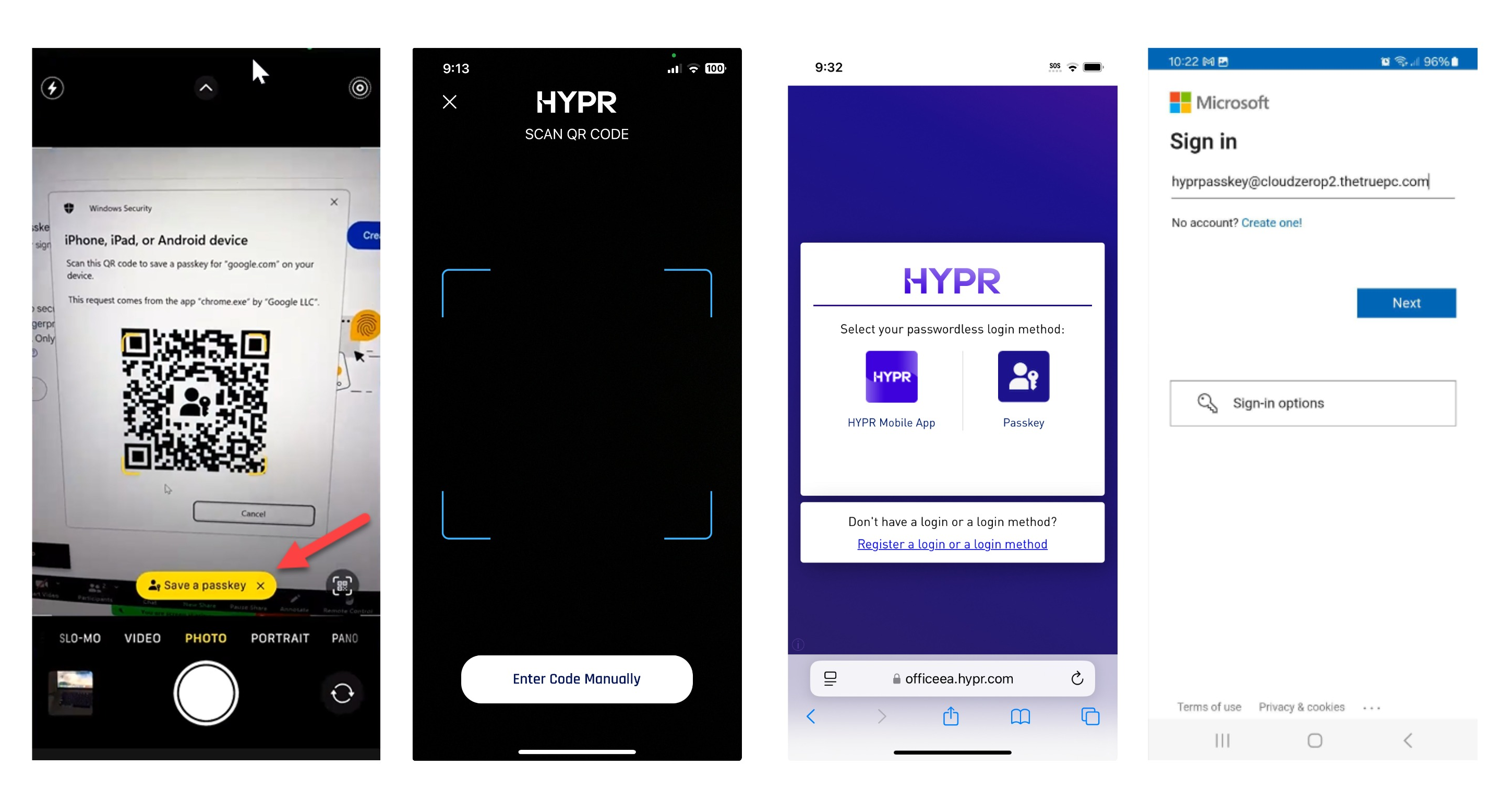 HYPR Passkey initiation flow